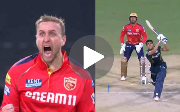 [Watch] Livingstone Gets All 'Red and Aggressive' As He Gets The Big Wicket Of Shubman Gill